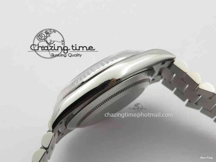 MiroTime 0423 Unisex Day Date 40mm SS BP Maker Best Edition Silver Dial Diamond Markers On SS Bracelet ETA 3690